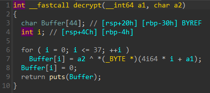 Decrypt function