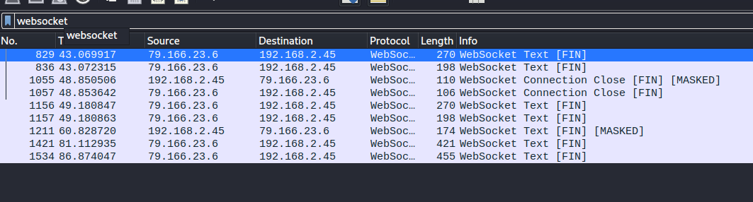 wireshark-websocket